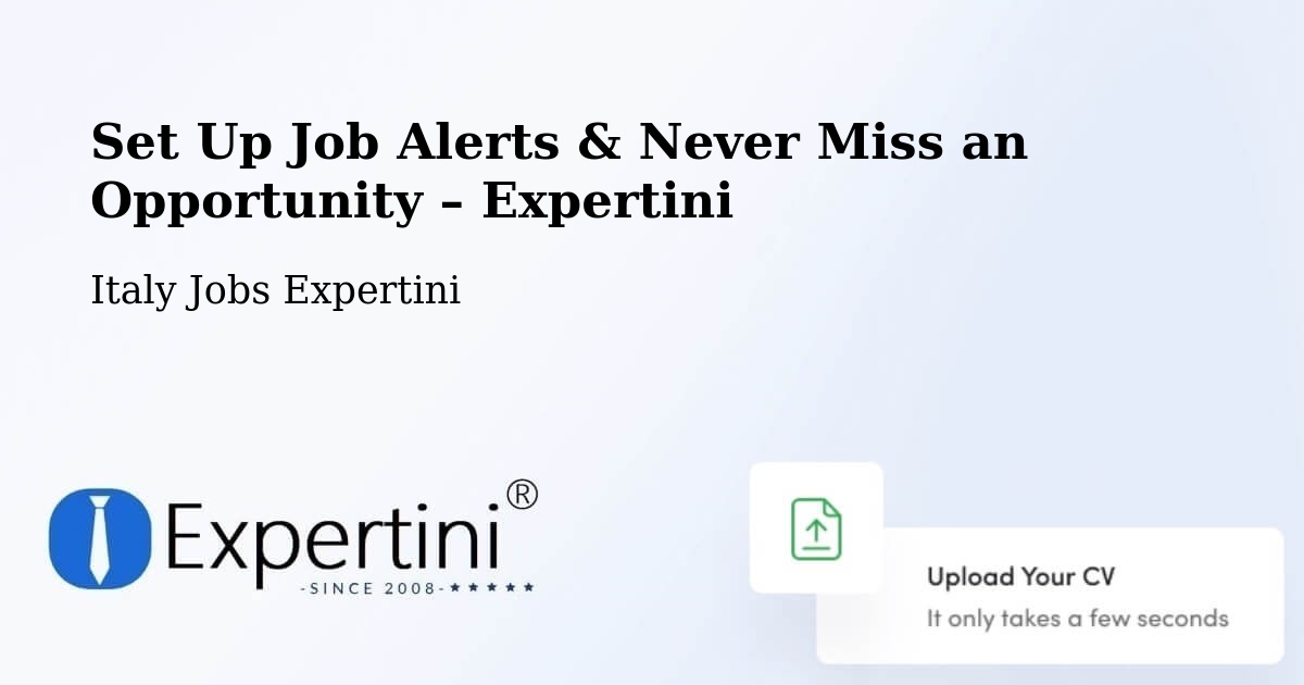 Job Alerts Guide – Get Notified About New Jobs in Rive - Rive, Italy Jobs Expertini